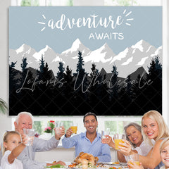 Lofaris Boho Adventure Awaits Forest Montion Baby Shower Backdrop