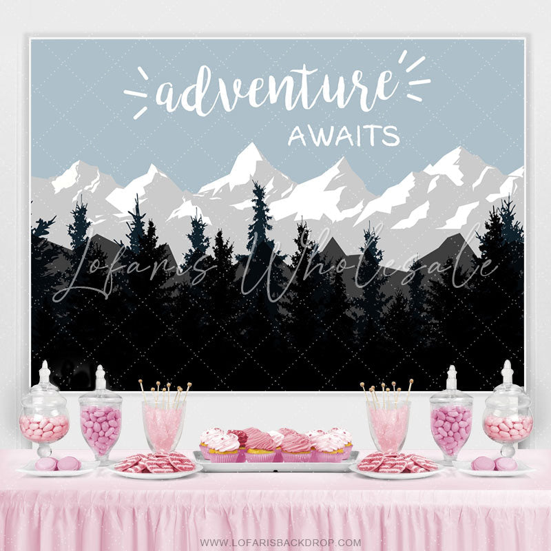 Lofaris Boho Adventure Awaits Forest Montion Baby Shower Backdrop
