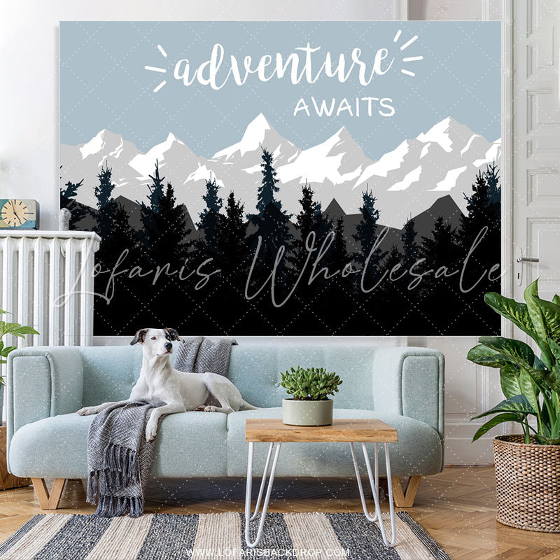 Lofaris Boho Adventure Awaits Forest Montion Baby Shower Backdrop