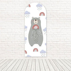 Boho Bear Gentle Forest Soul Arch Backdrop For Rustic Baby Event