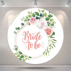 Lofaris Boho Leaves Floral Round Bridal Shower Backdrop