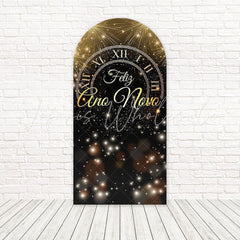 Bokeh Clock New Year Night Arch Backdrop For Festive Bash Theme