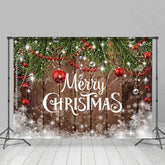 Lofaris Bokeh Snowflake Wooden Christmas Ball Holiday Backdrop