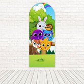 Bolofofo Forest Cartoon Fun Trees Arch Backdrop For Playful Party