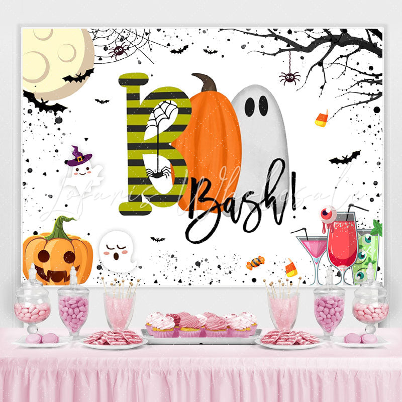 Lofaris Boo Bash! Pumpkin Cocktail Halloween theme Backdrop