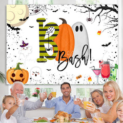 Lofaris Boo Bash! Pumpkin Cocktail Halloween theme Backdrop