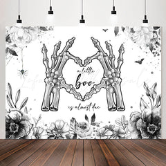 Lofaris Boo Hand Bones Floral Halloween Baby Shower Backdrop