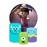 Boo Monsters Elephant Round Backdrop and Cylinders Kit