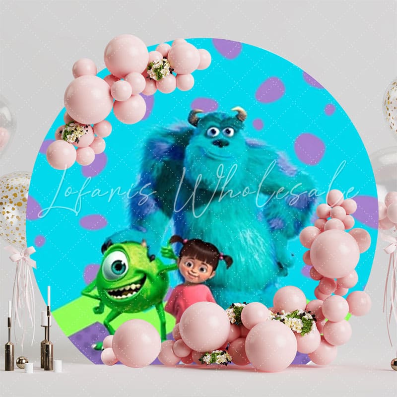 Boo Monsters Fun Cartoon Round Backdrop For Kid?¡¥s Party Theme
