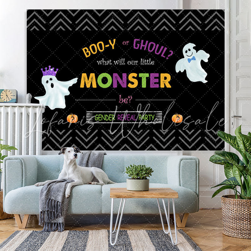 Lofaris Boo Or Ghoul Themed Baby shower Backdrop for Gender Reveal