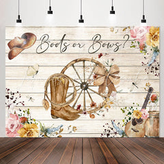 Lofaris Boots Or Bows Cowboy Baby Gender Reveal Backdrop