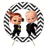 Boss Baby Celebration Round Backdrop For Adorable Birthday Theme