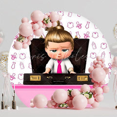 Boss Baby Celebration Round Backdrop For Fun Kids Birthday