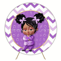 Boss Baby Celebration Round Backdrop For Kids Birthday Party