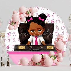 Boss Baby Round Backdrop For Kids Birthday Party Celebration