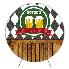 Boteco Beer Round Backdrop for Brazilian Party Event