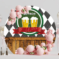 Boteco Beer Round Backdrop for Brazilian Party Event