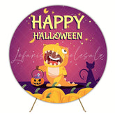 Boy in Costume Round Backdrop for Halloween Event