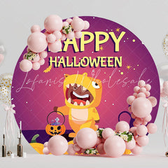 Boy in Costume Round Backdrop for Halloween Event