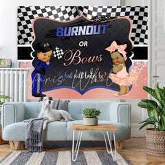 Lofaris Cute Burnout Bows Gender Reveal Party Backdrop