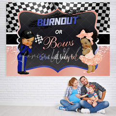 Lofaris Cute Burnout Bows Gender Reveal Party Backdrop
