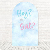 Boy Or Girl Gender Reveal Arch Backdrop For Baby Event Joy