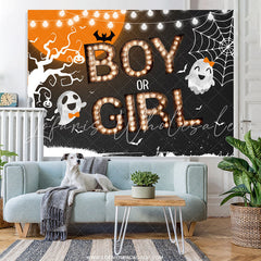 Lofaris Boy Or Girl Halloween Theme Gender Reveal Backdrop