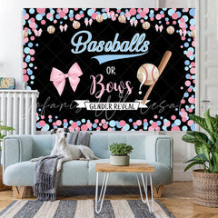 Lofaris Cute Pink and Blue Dots Baby Shower Backdorp