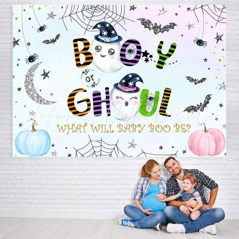 Lofaris Cute Pink Pumpkin Halloween Baby Shower Backdrop