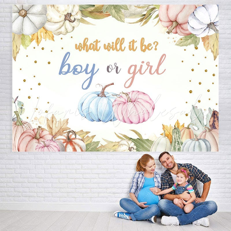 Lofaris Cute Pumpkin Photoshoot Backdrop for Baby Shower