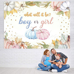Lofaris Cute Pumpkin Photoshoot Backdrop for Baby Shower