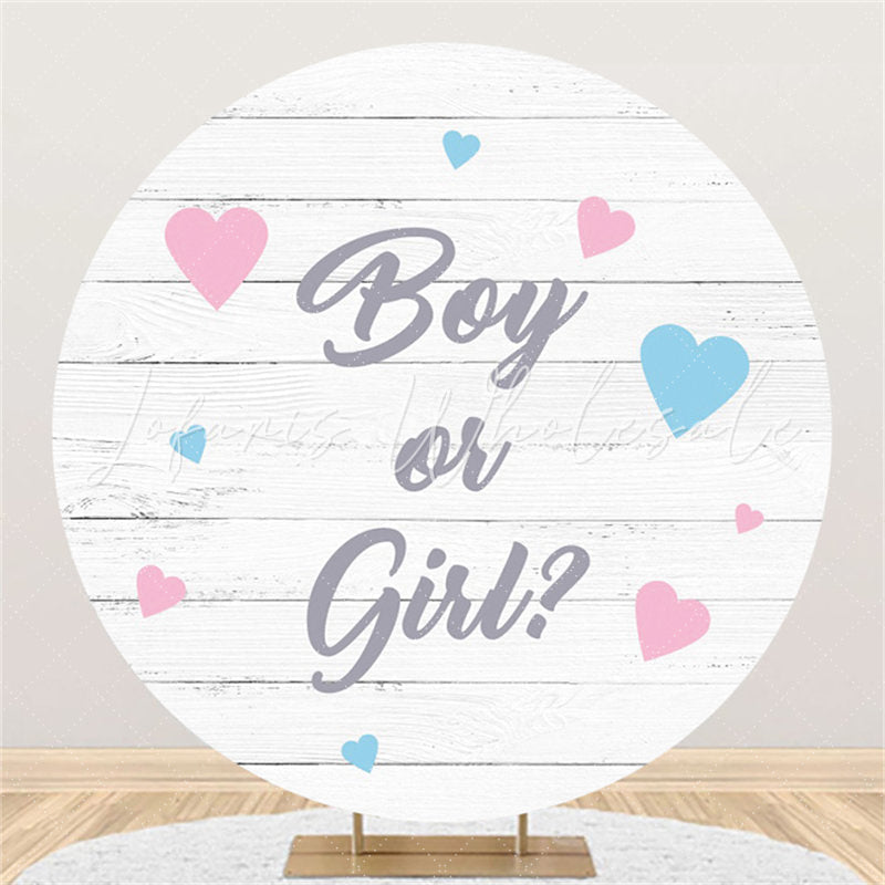 Lofaris Boy Or Girl Wooden Love Circle Baby Shower Backdrop