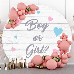 Lofaris Boy Or Girl Wooden Love Circle Baby Shower Backdrop