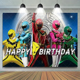 Lofaris Power Ranger Teenager Happy Birthday Party Banner