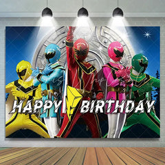 Lofaris Power Ranger Teenager Happy Birthday Party Banner