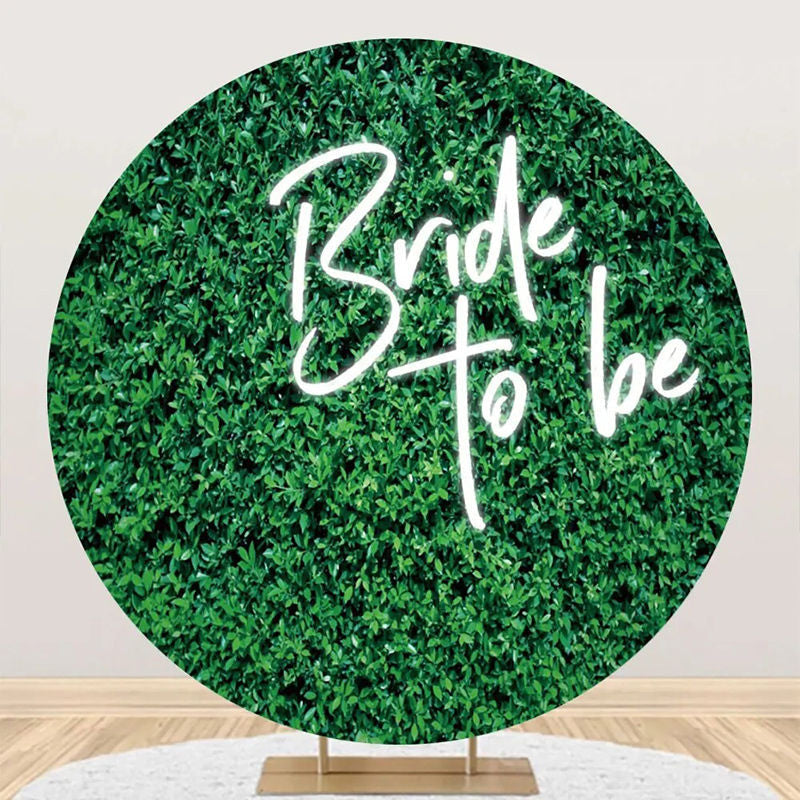 Lofaris Bride To Be Greenery Leaves Circle Wedding Backdrop
