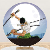 Lofaris Bright Night Moon Round Warrior Birthday Backdrops