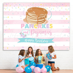 Lofaris Browen Pancakes And Pink Birthday Backdrop For Girl