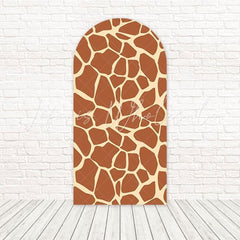 Brown Animal Print Safari Vibe Arch Backdrop For Jungle Event Theme