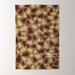 Lofaris Brown Pine Tree Pattern Christmas Photo Backdrop