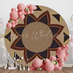 Lofaris Brown Traditional Ethiopian Basket Round Backdrop