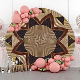 Lofaris Brown Traditional Ethiopian Basket Round Backdrop