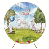 Bunny Forest Easter Round Backdrop for Spring Gathering Fun