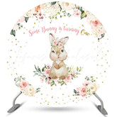Lofaris Bunny Is Turning One Happy Birthday Circle Backdrop