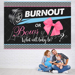Lofaris Burnout Or Bows What Will Baby Be Shower Backdrop