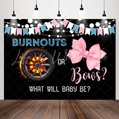 Lofaris Burnouts Or Bows Black Backdrop For Gender Reveal