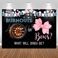 Lofaris Burnouts Or Bows Black Backdrop For Gender Reveal
