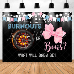 Lofaris Burnouts Or Bows Black Backdrop For Gender Reveal