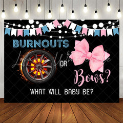 Lofaris Burnouts Or Bows Black Backdrop For Gender Reveal