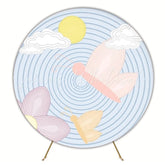 Butterfly Garden Fantasy Round Backdrop For Whimsical Events
